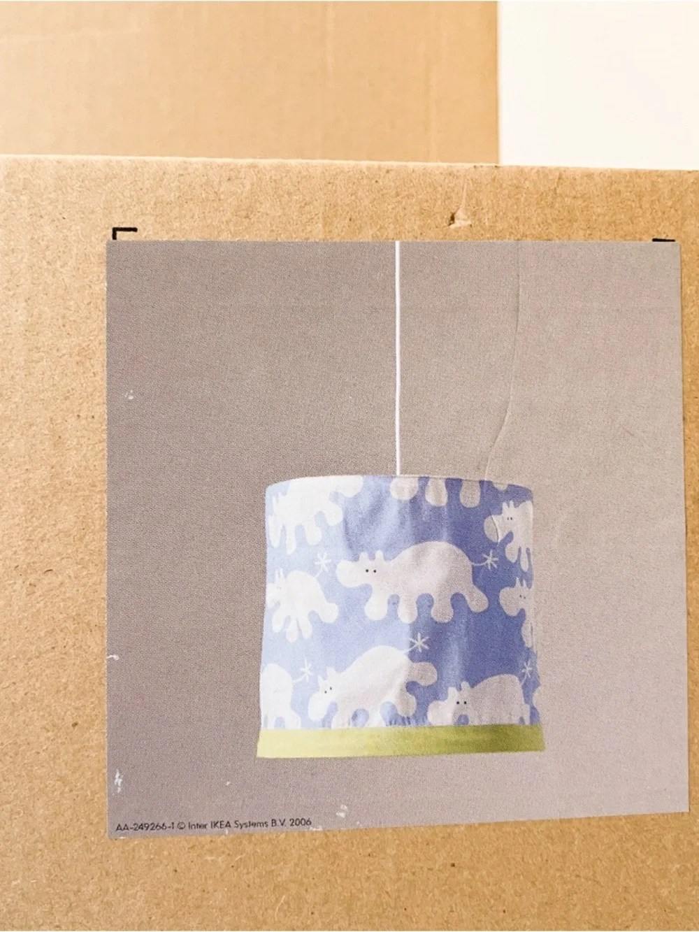 NEW IN BOX IKEA KAXIG hanging lampshade hippo design, bundle of 2